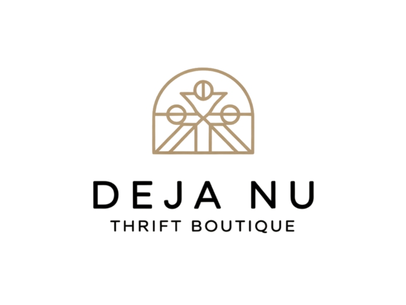 Deja Nu Thrift Boutique logo design by D_king