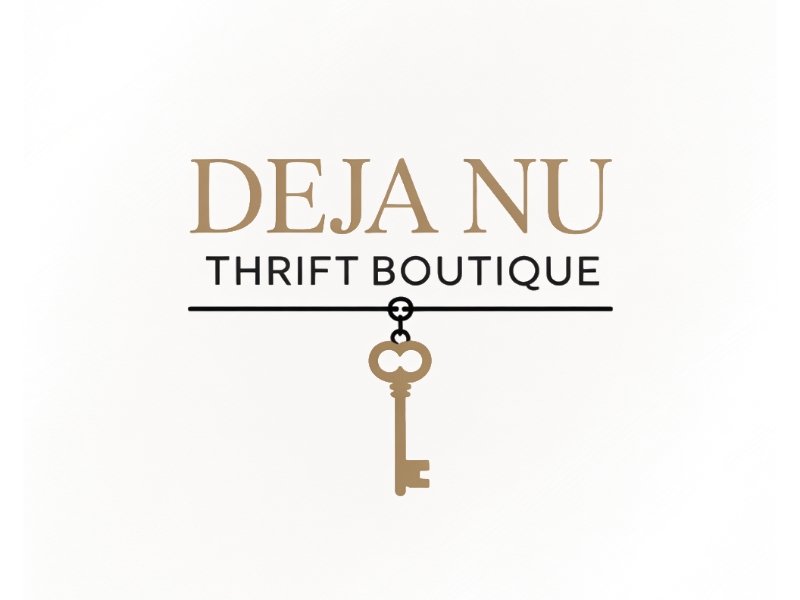 Deja Nu Thrift Boutique logo design by Queen D