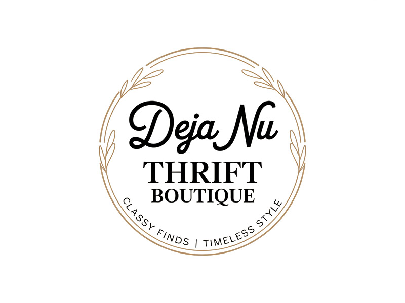 Deja Nu Thrift Boutique logo design by IamSoya