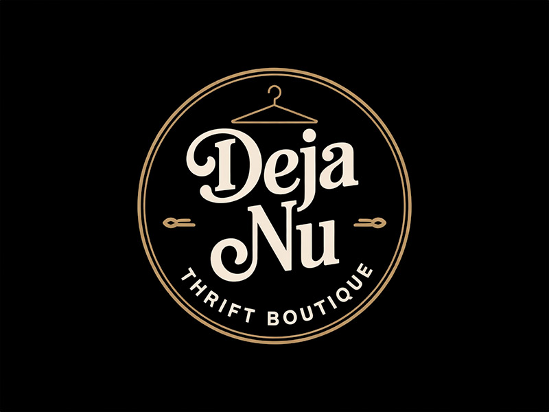 Deja Nu Thrift Boutique logo design by IamSoya