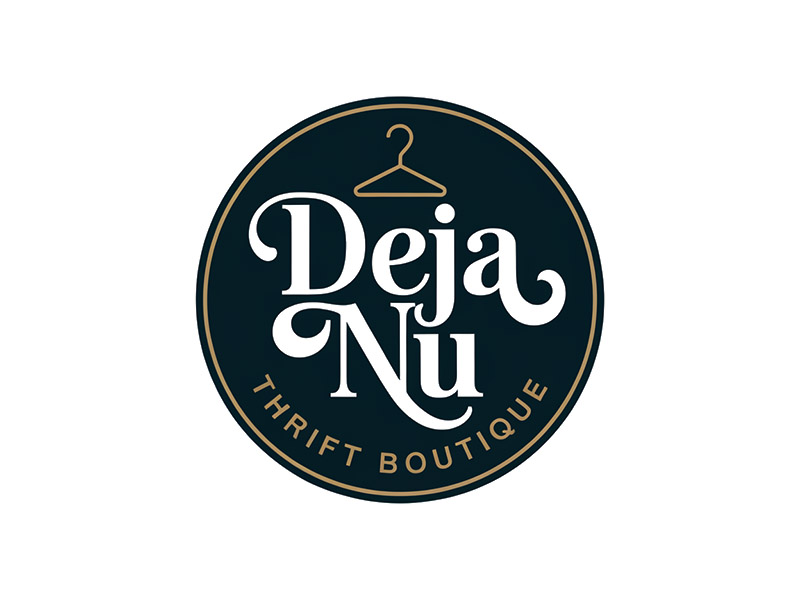 Deja Nu Thrift Boutique logo design by IamSoya