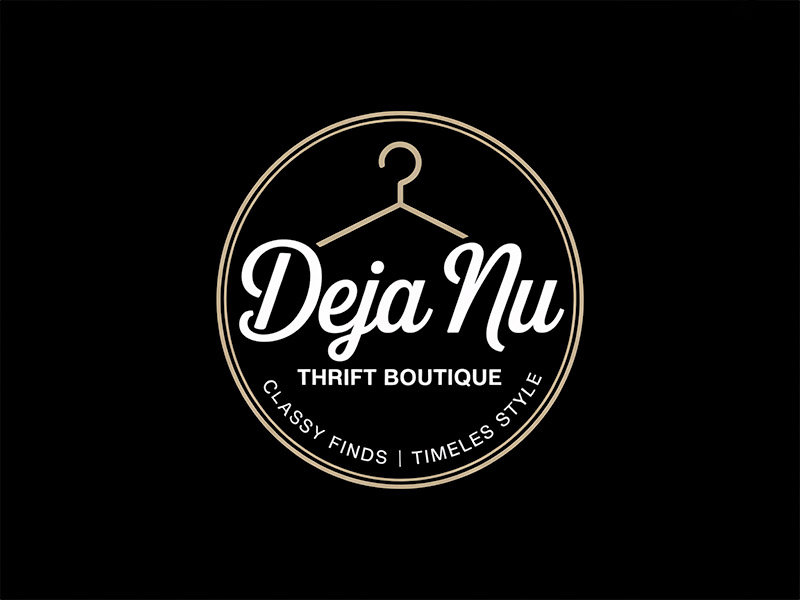 Deja Nu Thrift Boutique logo design by IamSoya