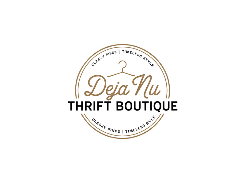 Deja Nu Thrift Boutique logo design by IamSoya