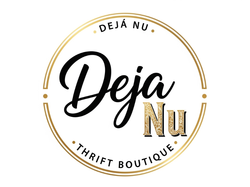 Deja Nu Thrift Boutique logo design by cwrproject