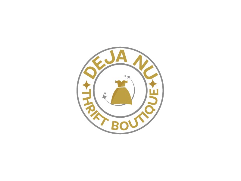 Deja Nu Thrift Boutique logo design by Biswanath