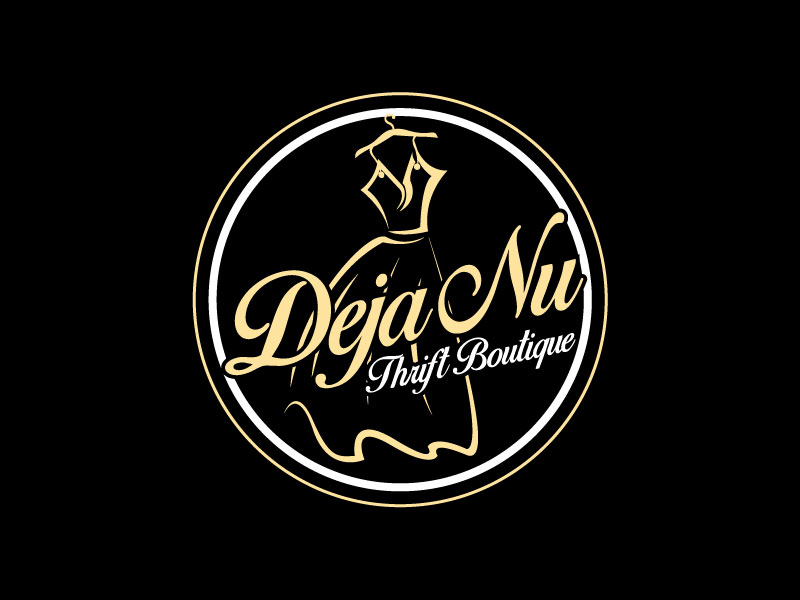 Deja Nu Thrift Boutique logo design by SDLOGO