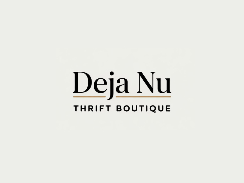 Deja Nu Thrift Boutique logo design by Poki