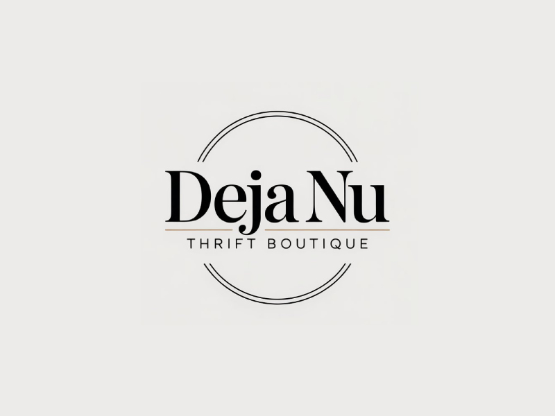 Deja Nu Thrift Boutique logo design by Poki