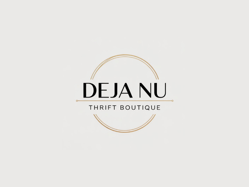 Deja Nu Thrift Boutique logo design by Poki