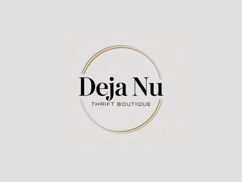 Deja Nu Thrift Boutique logo design by Poki