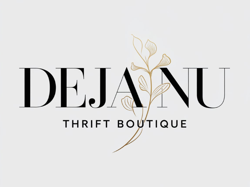 Deja Nu Thrift Boutique logo design by pixalrahul