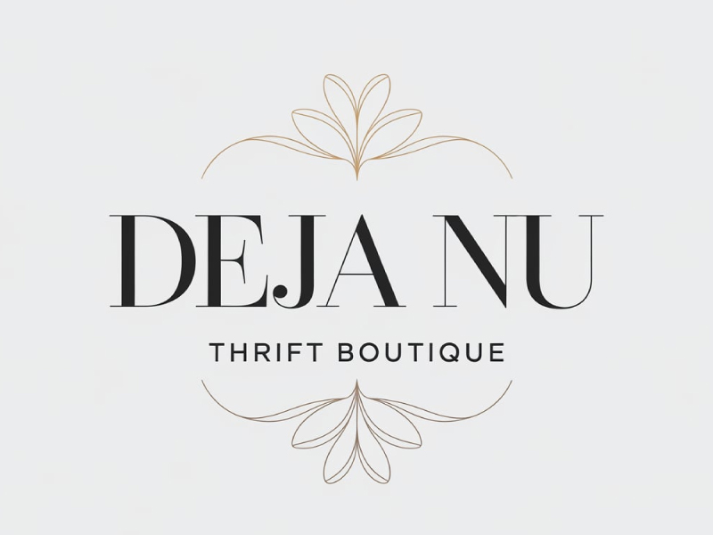 Deja Nu Thrift Boutique logo design by pixalrahul