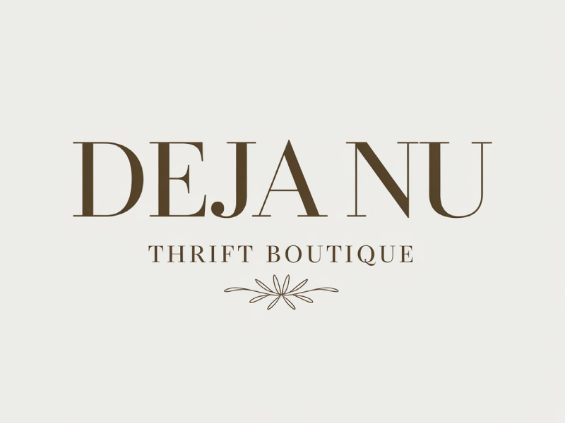 Deja Nu Thrift Boutique logo design by pixalrahul