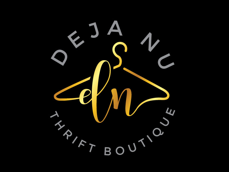 Deja Nu Thrift Boutique logo design by REDCROW