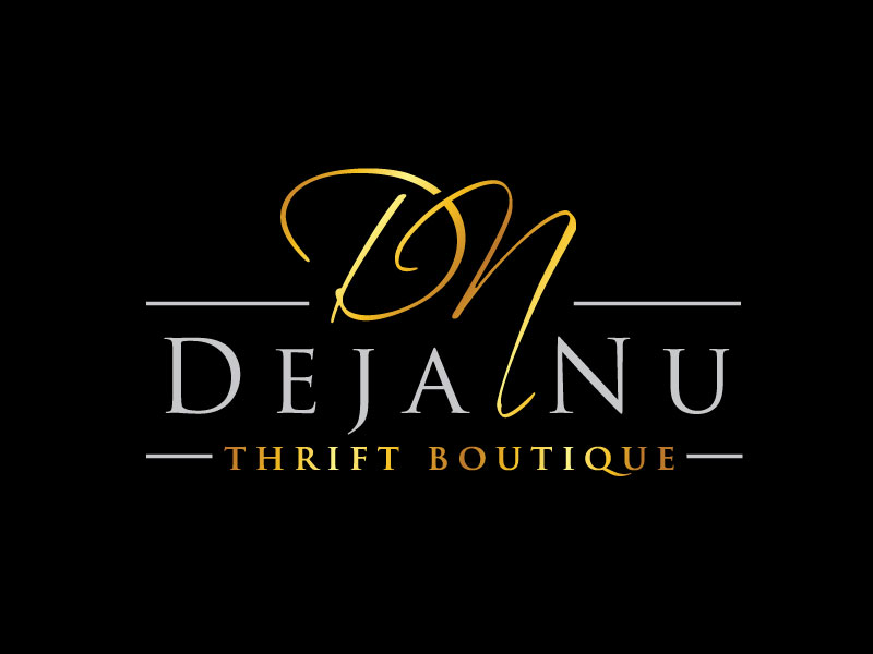 Deja Nu Thrift Boutique logo design by REDCROW