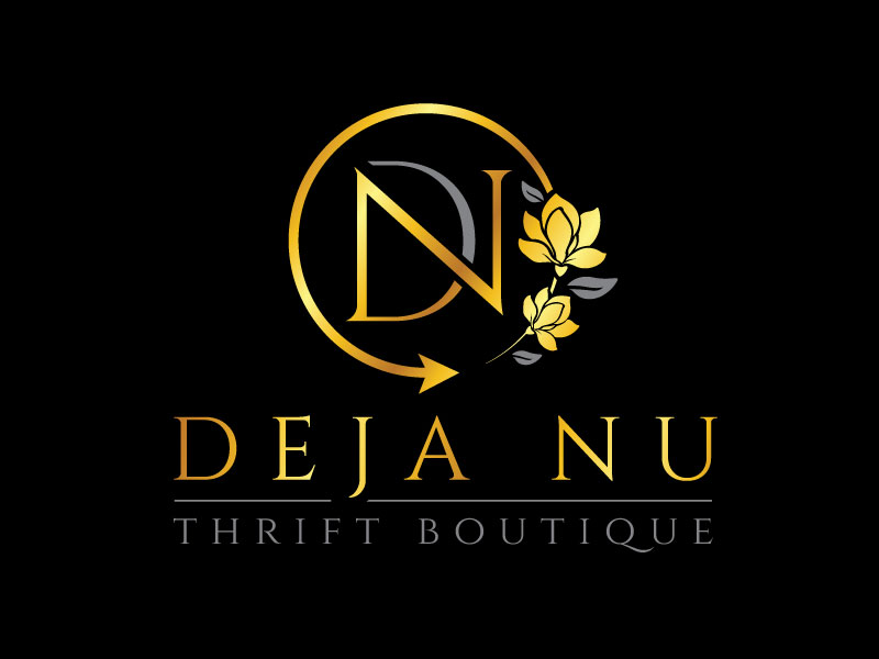 Deja Nu Thrift Boutique logo design by REDCROW