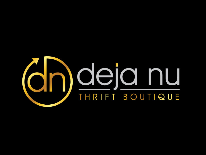 Deja Nu Thrift Boutique logo design by REDCROW