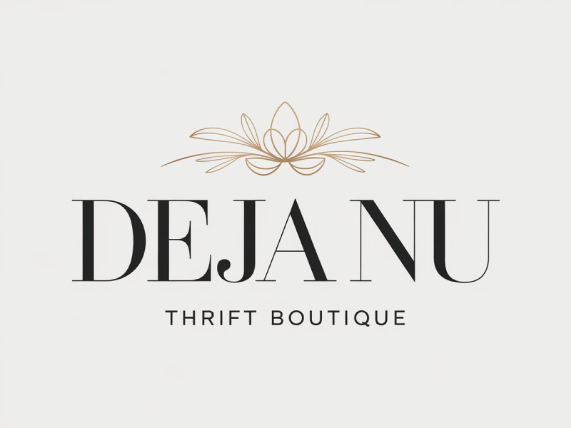 Deja Nu Thrift Boutique logo design by anchorbuzz