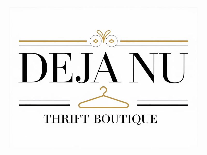 Deja Nu Thrift Boutique logo design by anchorbuzz
