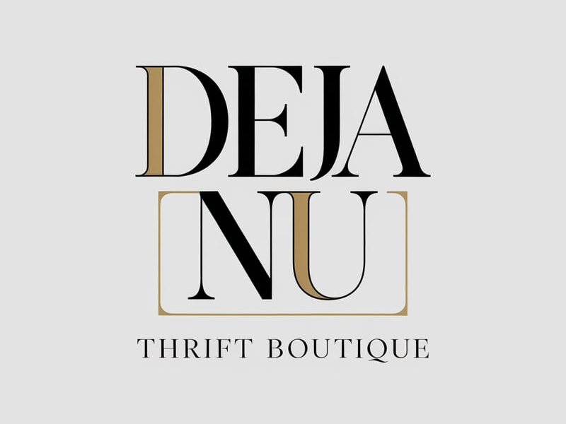 Deja Nu Thrift Boutique logo design by anchorbuzz