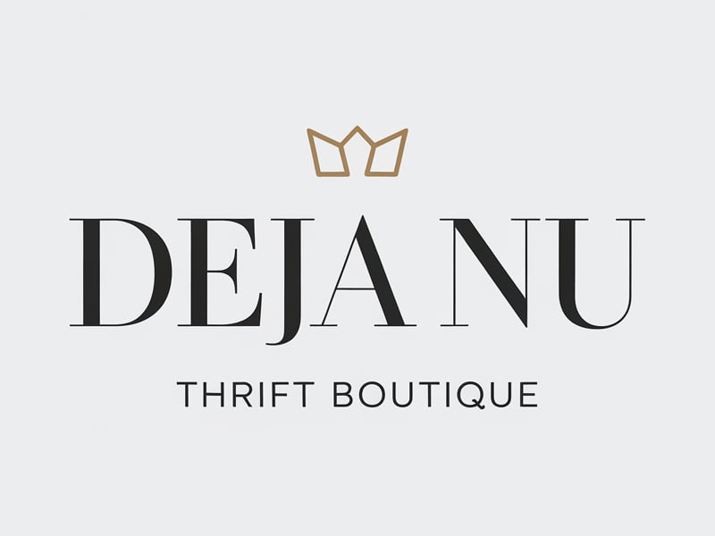 Deja Nu Thrift Boutique logo design by anchorbuzz