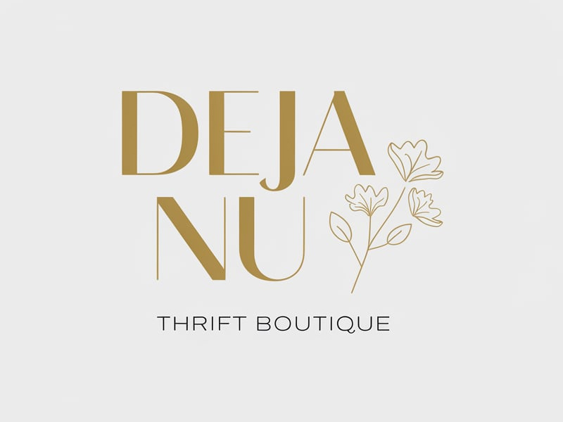 Deja Nu Thrift Boutique logo design by anchorbuzz