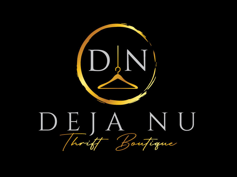Deja Nu Thrift Boutique logo design by REDCROW