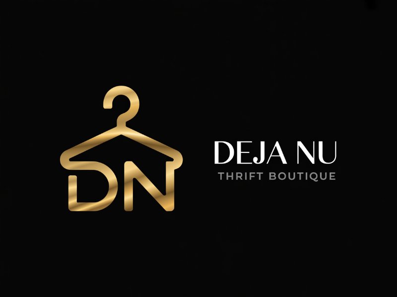 Deja Nu Thrift Boutique logo design by Paradiseg