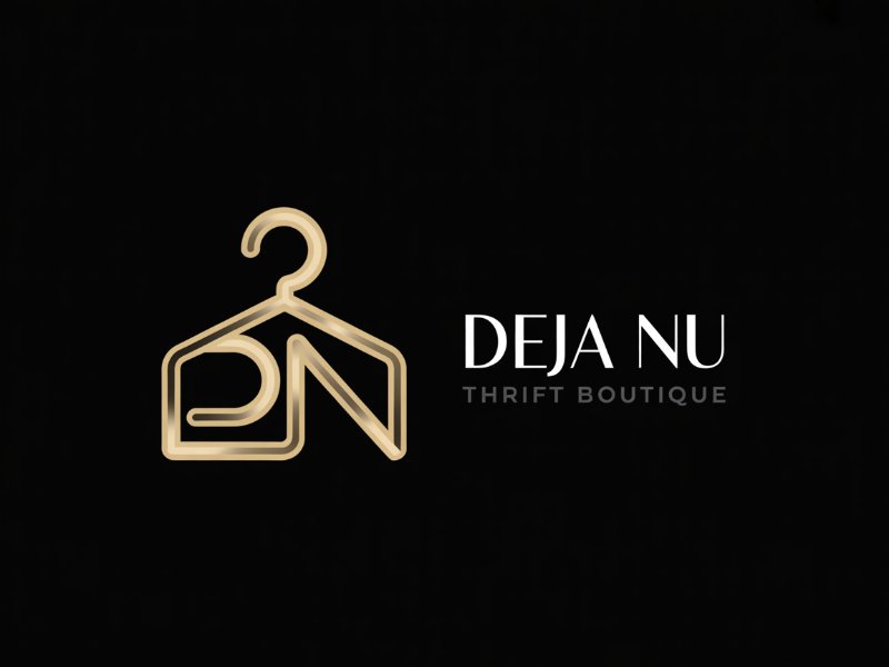 Deja Nu Thrift Boutique logo design by Paradiseg