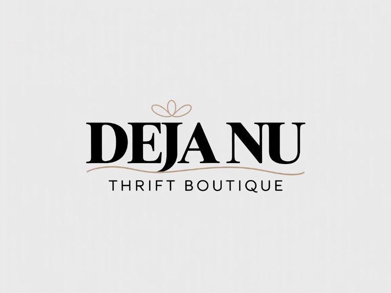 Deja Nu Thrift Boutique logo design by Paradiseg