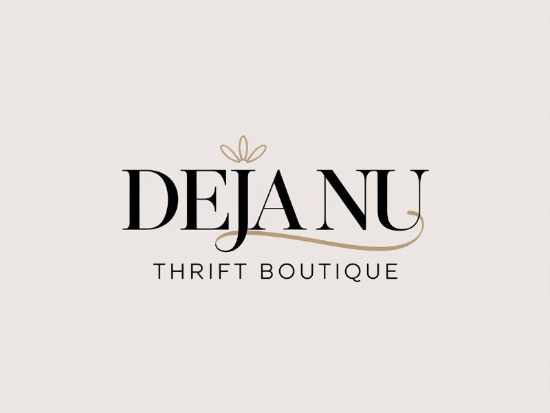Deja Nu Thrift Boutique logo design by Paradiseg