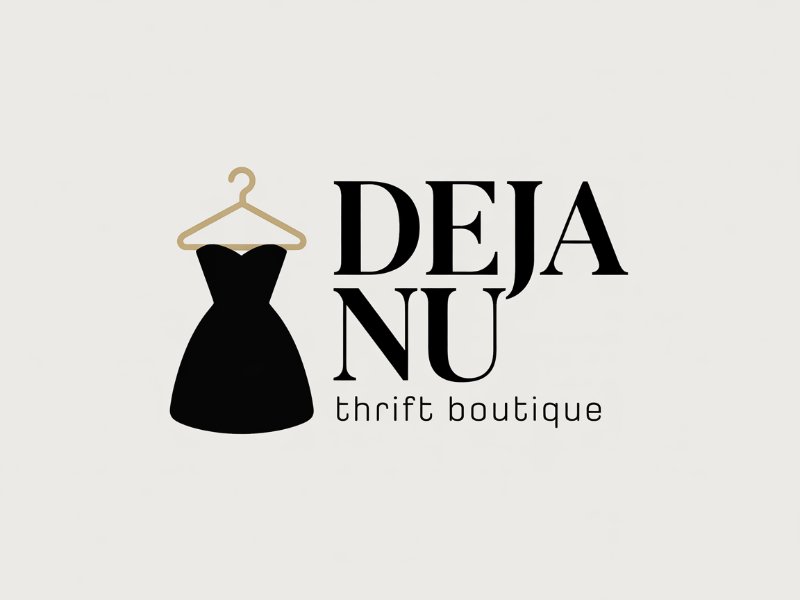 Deja Nu Thrift Boutique logo design by Hadisk