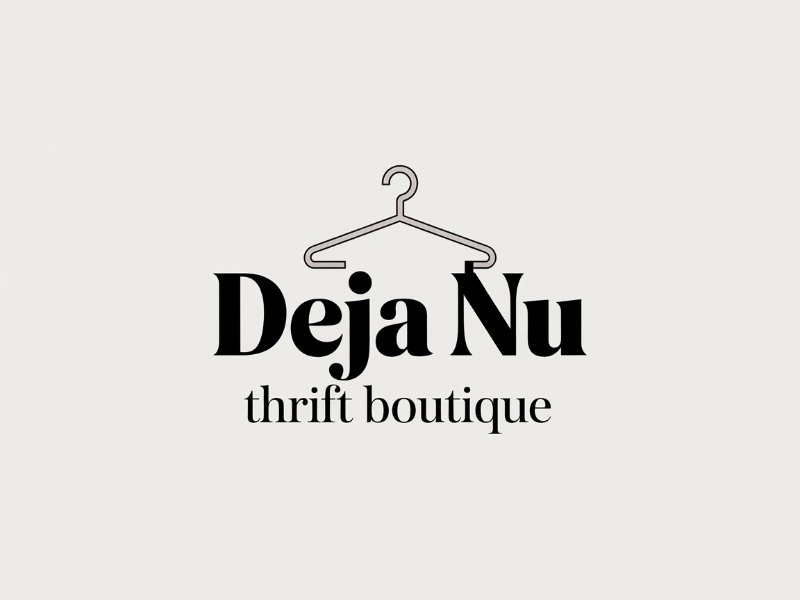 Deja Nu Thrift Boutique logo design by Hadisk