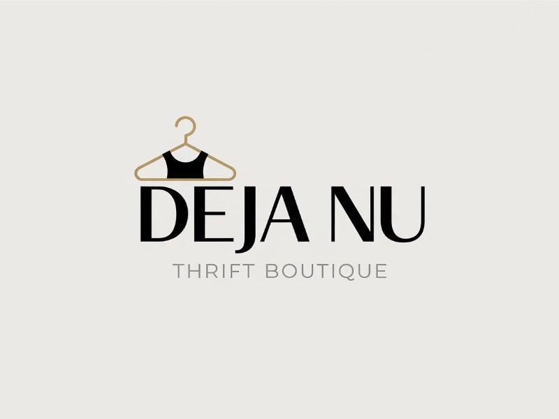 Deja Nu Thrift Boutique logo design by Hadisk