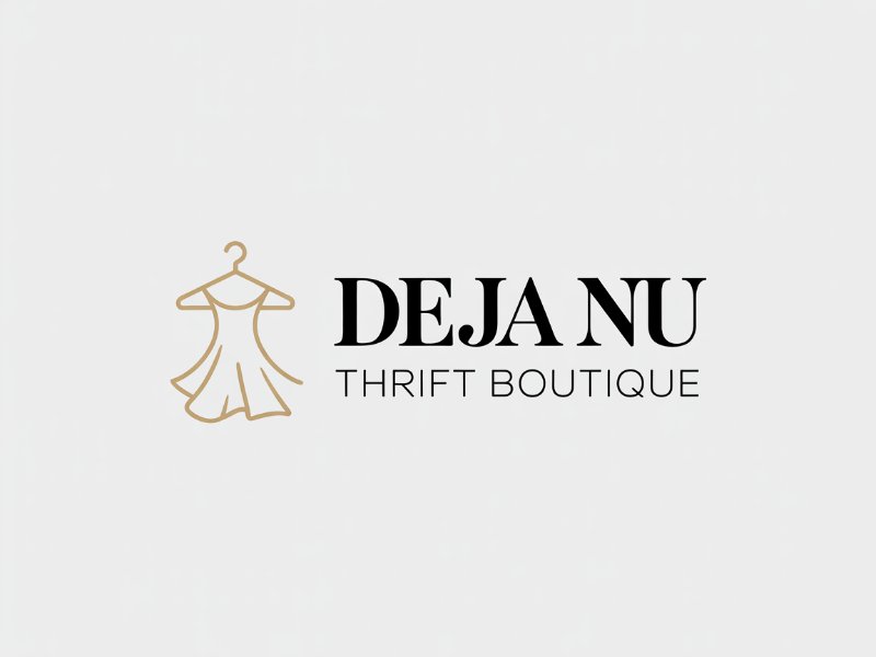 Deja Nu Thrift Boutique logo design by Hadisk