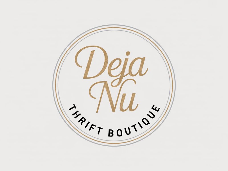 Deja Nu Thrift Boutique logo design by Hadisk