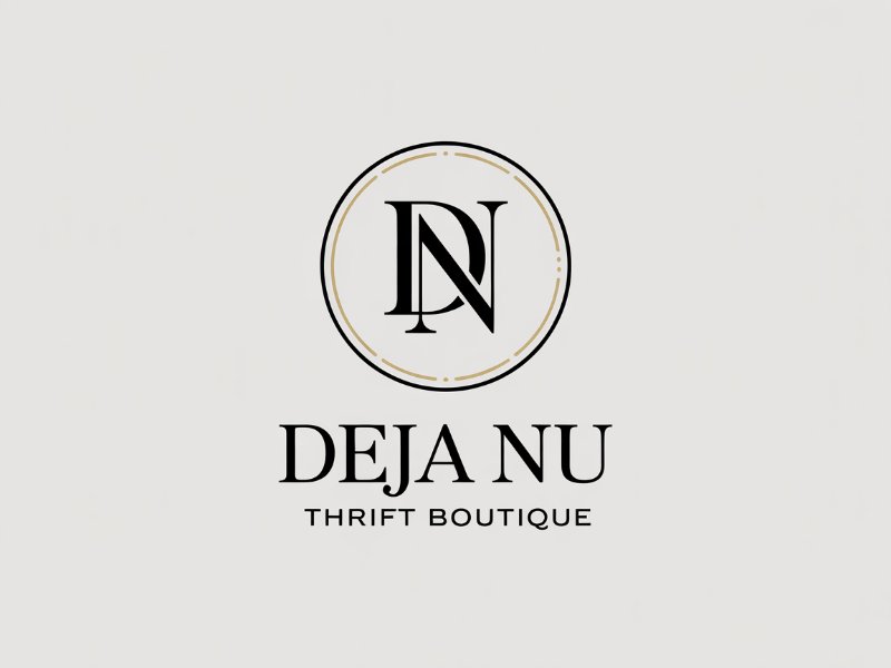 Deja Nu Thrift Boutique logo design by Octavino