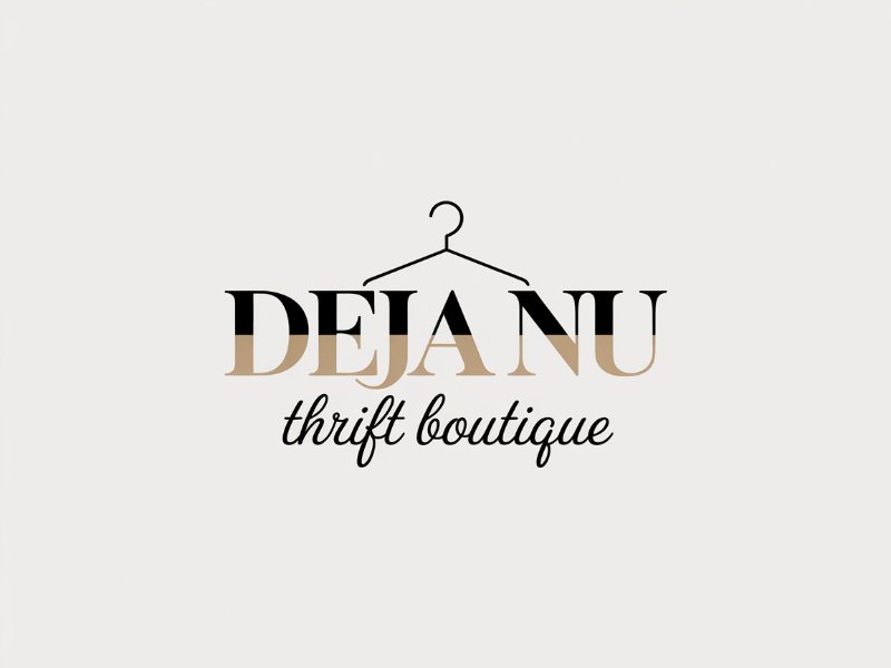 Deja Nu Thrift Boutique logo design by Hadisk