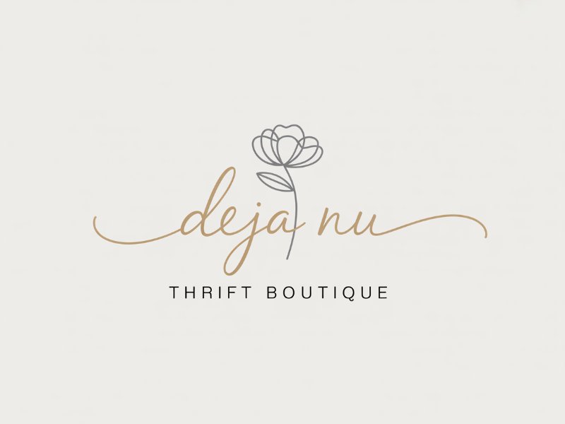 Deja Nu Thrift Boutique logo design by Octavino