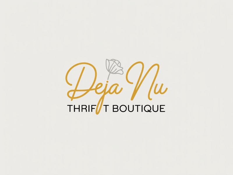 Deja Nu Thrift Boutique logo design by Octavino