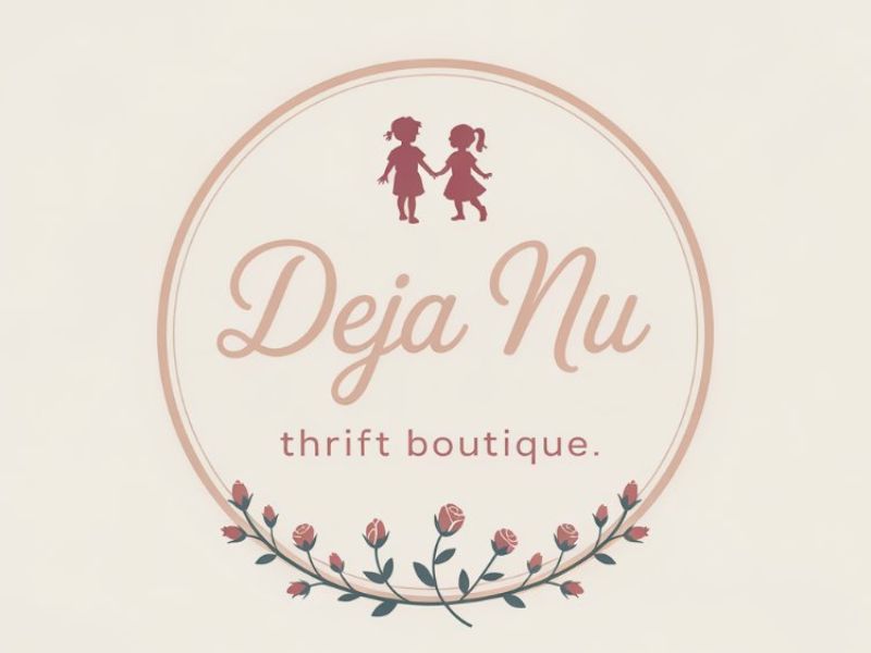Deja Nu Thrift Boutique logo design by XenaArt