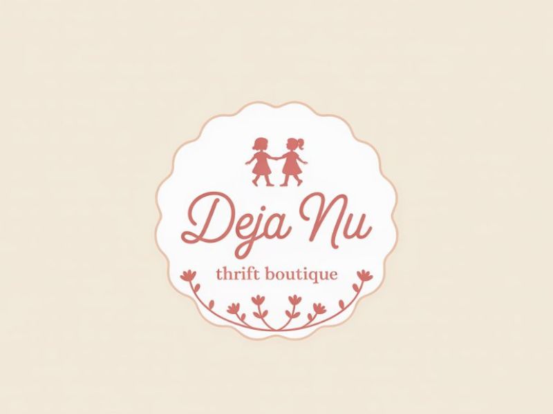 Deja Nu Thrift Boutique logo design by XenaArt
