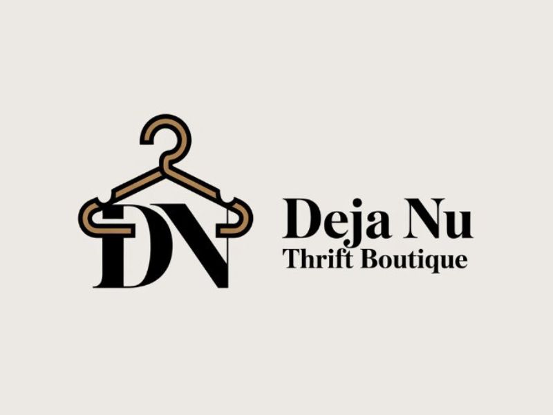 Deja Nu Thrift Boutique logo design by XenaArt