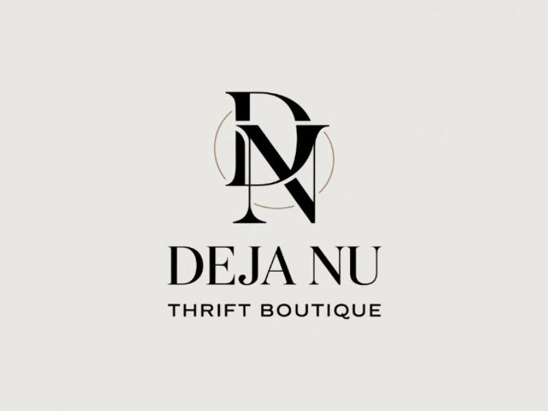 Deja Nu Thrift Boutique logo design by XenaArt