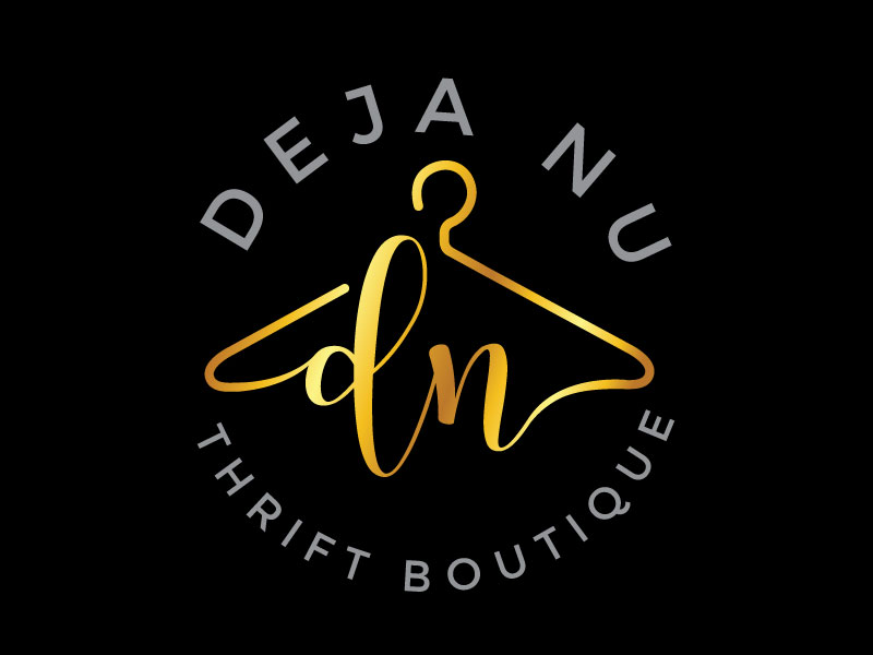 Deja Nu Thrift Boutique logo design by REDCROW