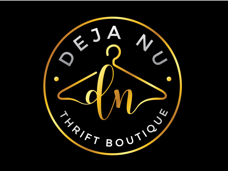 Deja Nu Thrift Boutique logo design by REDCROW