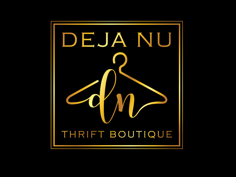 Deja Nu Thrift Boutique logo design by REDCROW