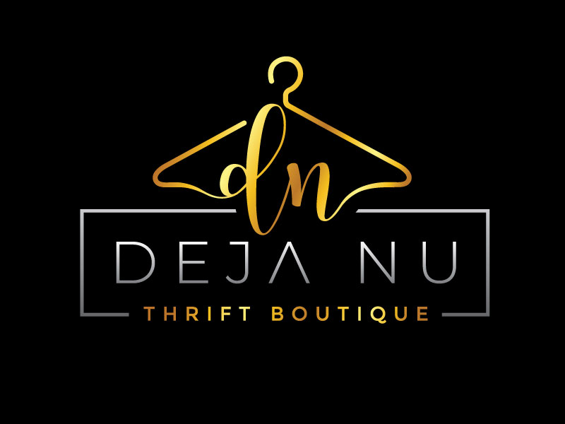 Deja Nu Thrift Boutique logo design by REDCROW