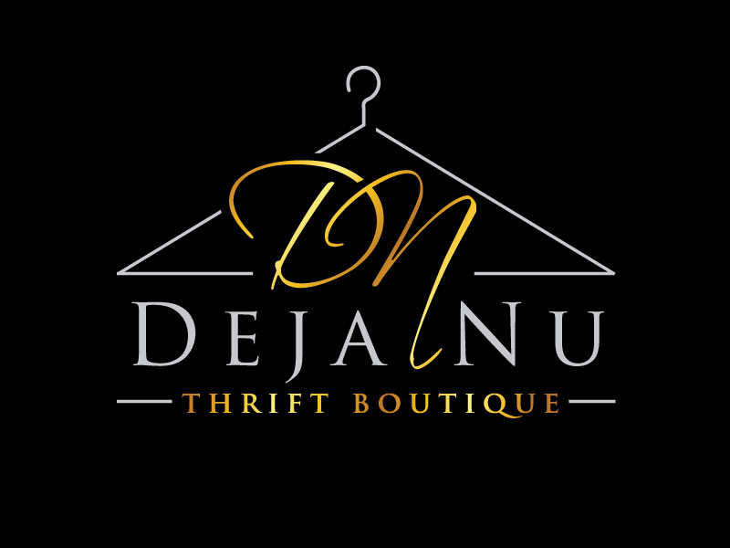 Deja Nu Thrift Boutique logo design by REDCROW