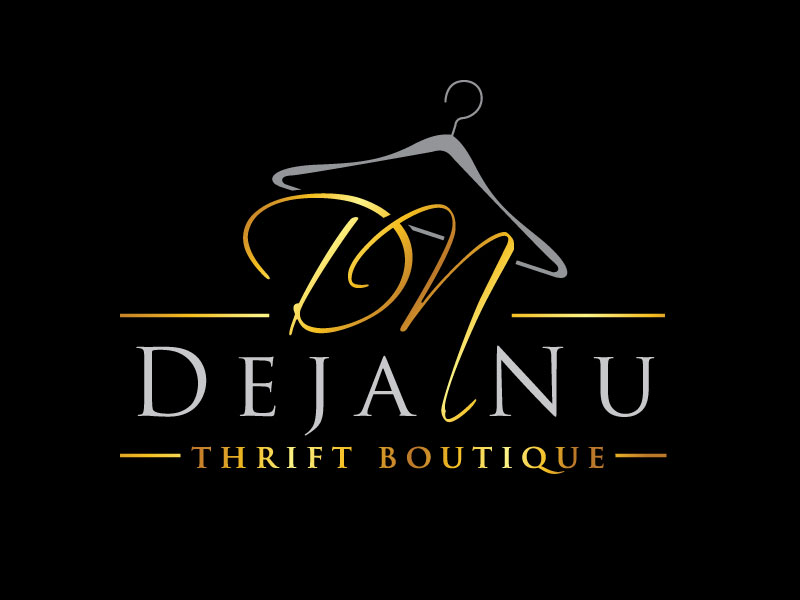 Deja Nu Thrift Boutique logo design by REDCROW
